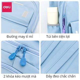 [VHL x Del] Balo Đi Học Hàn Quốc Cặp Học Sinh Ulzzang Thời Trang Nam Nữ Deli Chống Nước Đựng Được Laptop Đi Chơi Du Lịch