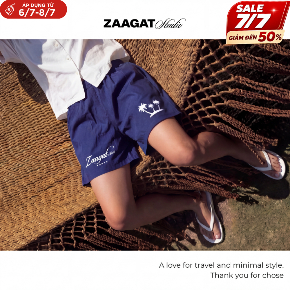 [SIÊU RẺ] Quần Đùi Kaki Coconut Short  ZAAGAT - Quần Cộc Vải Gió Đi Biển Cho Cặp Đôi Nam Nữ