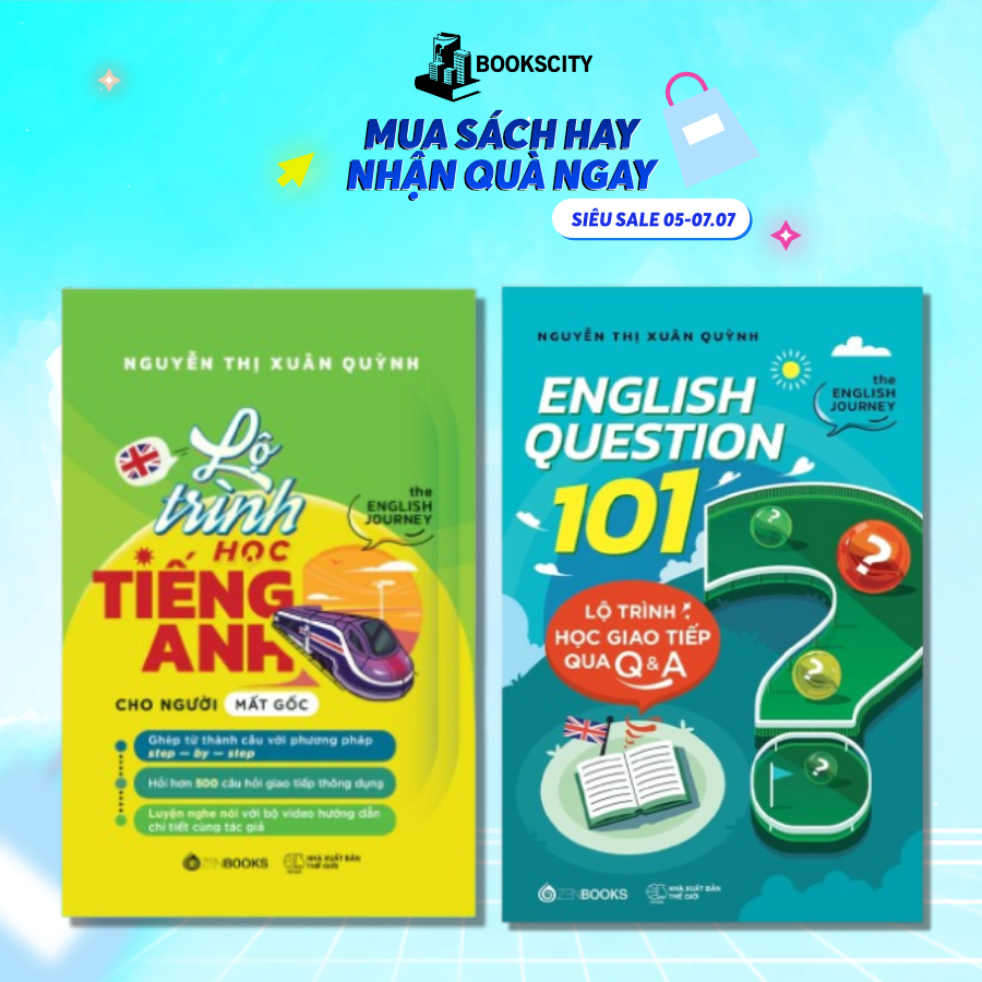 Combo Sách Lộ Trình - Học Tiếng Anh Cho Ngươi Mất Gốc + Học Giao Tiếp Qua Q&A (2 Quyển)