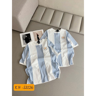 Áo Phông Kẻ Xanh Trắng AFA QC L1
