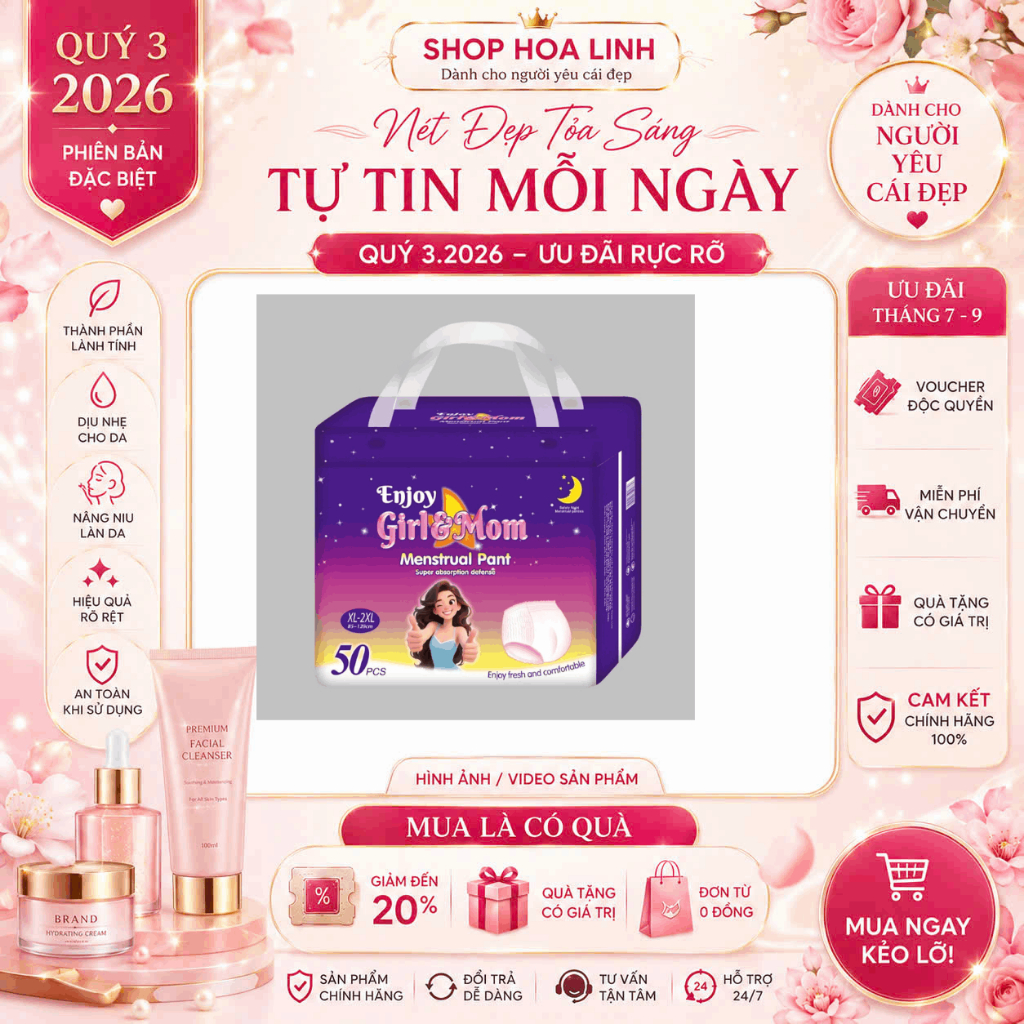 Combo 01 gói BVS dạng quần Enjoy (50 quần)