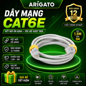 Dây Mạng CAT6E Arigato Cáp LAN Internet Tốc Độ Cao Kết Nối Laptop PC Router Camera Mạng Ổn Định