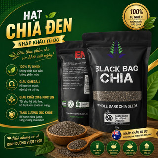 Hạt Chia Đen Nhập Khẩu Úc BLACK BAG CHIA Túi 500G |Kim An Minh Food