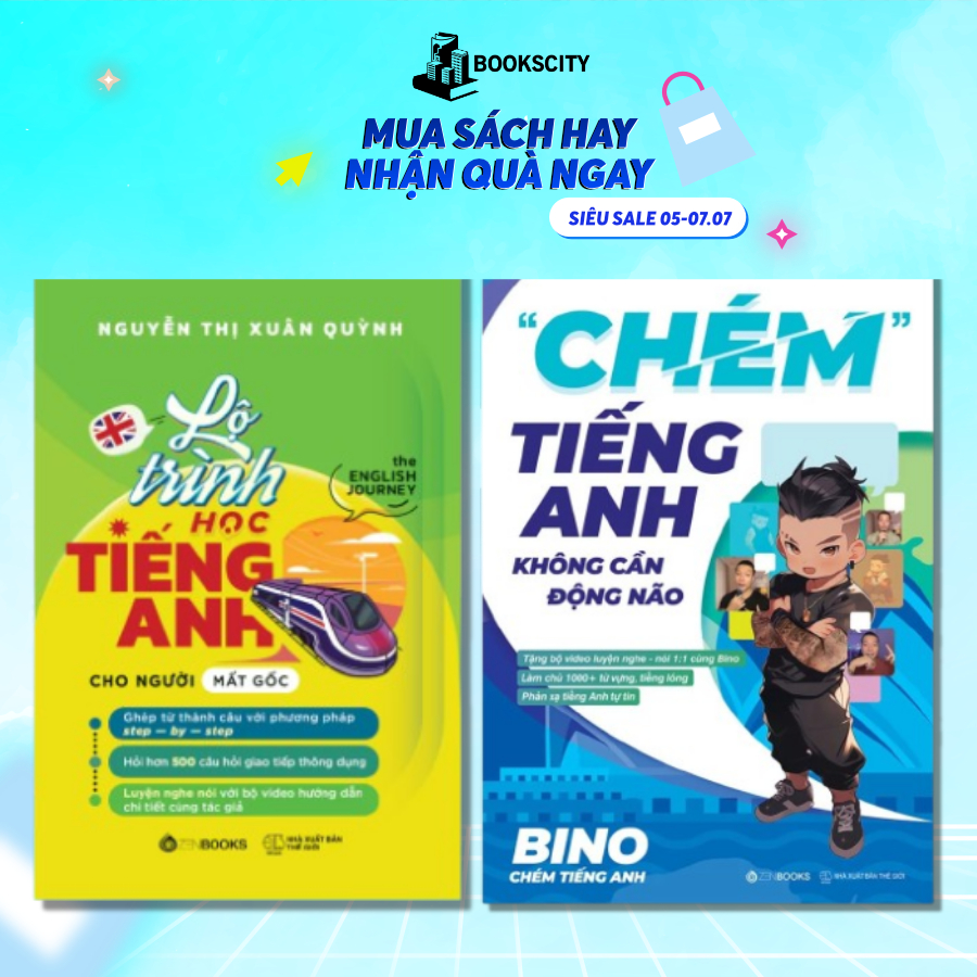 Combo Sách Chinh Phục Tiếng Anh: Chém Tiếng Anh Không Cần Động Não + Lộ Trình Học Tiếng Anh Mất Gốc