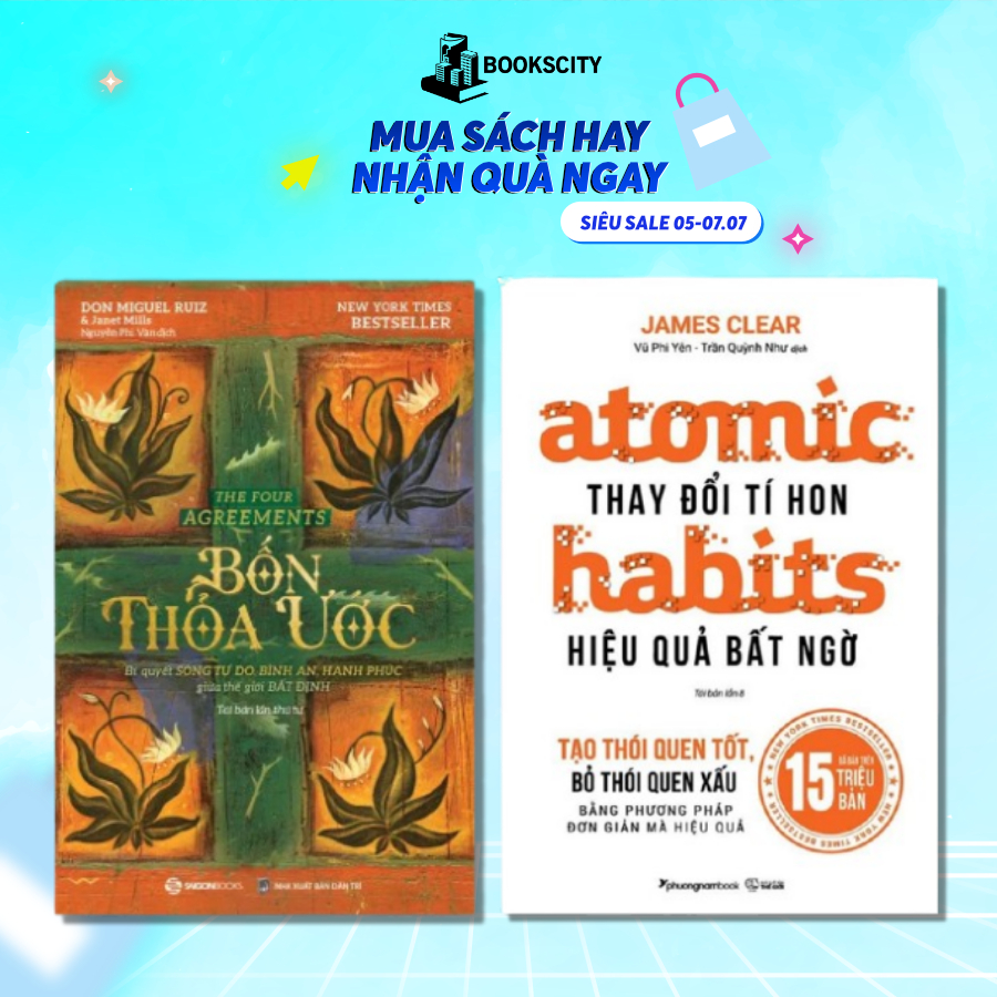 Combo Sách - Bốn Thỏa Ước & Atomic Habits
