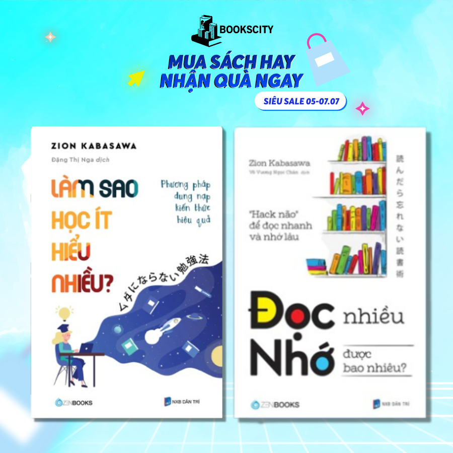 Combo Sách - Đọc Nhiều Nhớ Được Bao Nhiêu + Làm Sao Học Ít Hiểu Nhiều - Zion Kabawasa