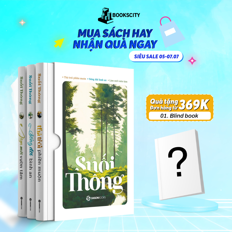 Combo 3 Quyển Suối Thông - Thả Trôi Phiền Muộn - Làm Mới Vườn Tâm - Sống Đời Bình An