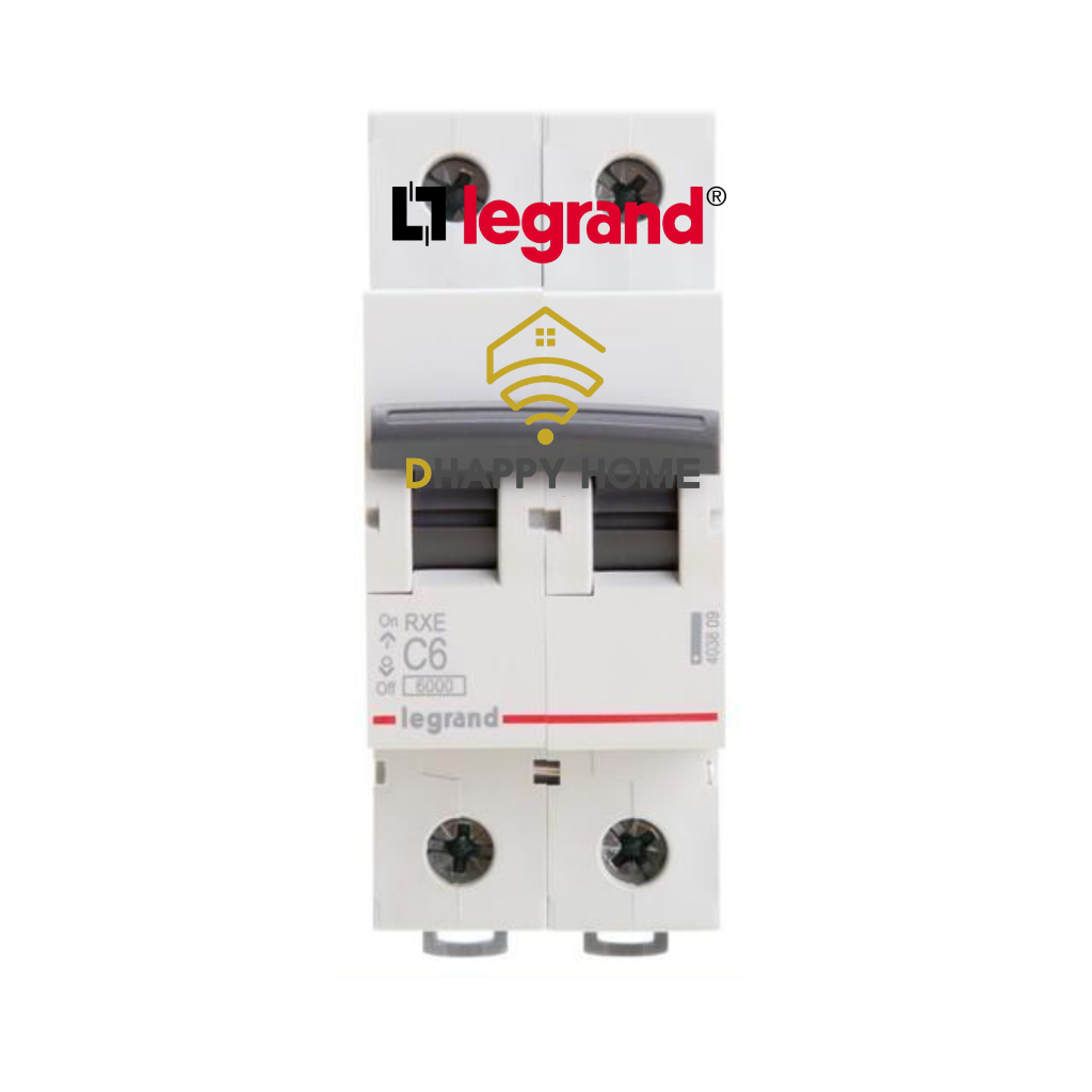 Cầu dao an toàn Aptomat Legrand MCB 2P 6kA, C curve dòng RXE