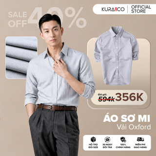 Áo Sơ Mi Trơn Nam VẢI OXFORD CAO CẤP Màu Xám Dài Tay vải Oxford cao cấp - KURAMAN