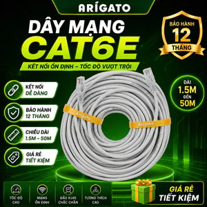 Dây Mạng CAT6E Arigato 10M 15M 20M Cáp LAN RJ45 Tốc Độ Cao Kết Nối Laptop PC Router Camera