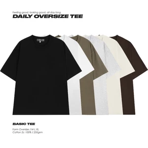 Áo Thun Trơn NOGENDER Form Oversize - Cotton 250gsm 2 Chiều