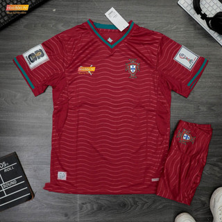 Bộ quần áo bóng đá đội tuyển bồ đào nha sân nhà áo đỏ quần đỏ wc 2026/27 - vải thái cao cấp