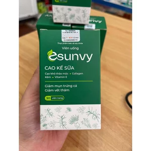 Viên Uống Esunvy Hỗ Trợ Giảm Bã Nhờn, Hỗ Trợ Giảm Mụn 30 Viên