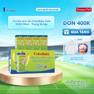 Sữa uống dinh dưỡng ColosBaby Gold D3K2 110ml – Bổ sung canxi, hỗ trợ xương chắc khỏe