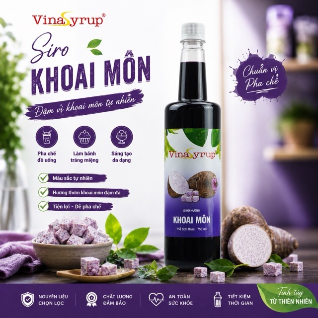 Siro VinaSyrup 750 ml – Syrup Pha Chế Làm Trà Trái Cây Đủ Mùi Vị