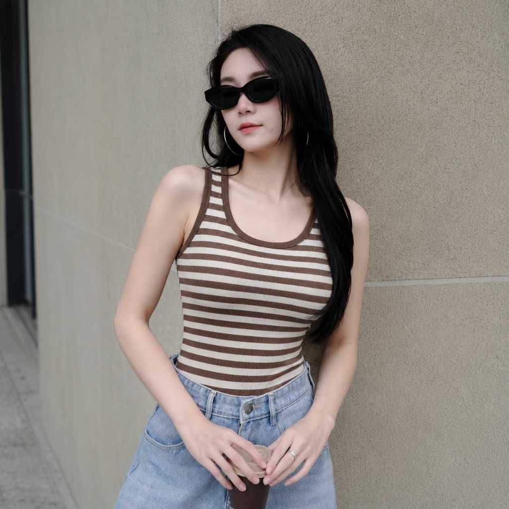 Combo 2 Áo Ba Lỗ Dây Bản To – Có Kèm Mút Ngực, Tank Top Nữ Cotton Zip Mềm Mịn Co Giãn 4 Chiều | BigBuy360 - bigbuy360.vn