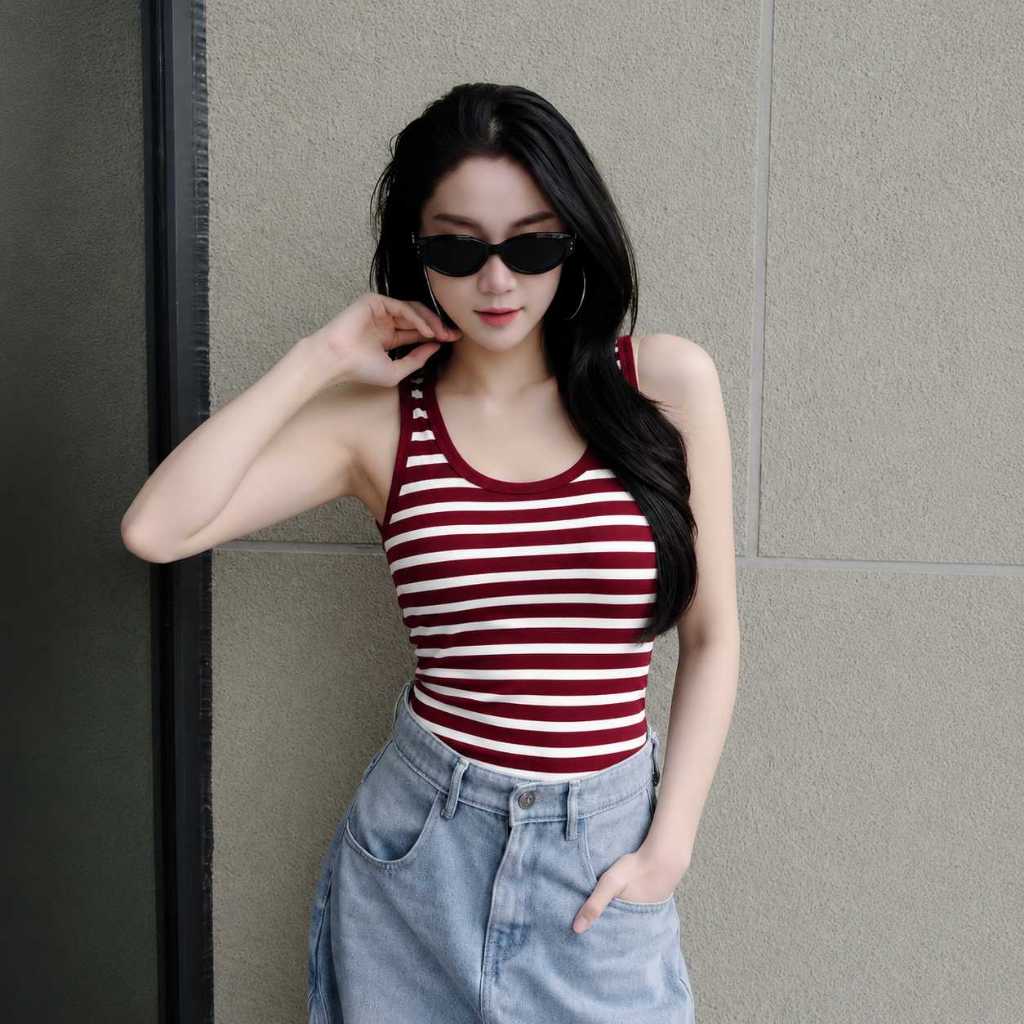 Combo 2 Áo Ba Lỗ Dây Bản To – Có Kèm Mút Ngực, Tank Top Nữ Cotton Zip Mềm Mịn Co Giãn 4 Chiều | BigBuy360 - bigbuy360.vn