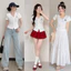 Áo Kiểu Thun Nữ Bigsize Tay Ngắn Cổ Phối Ren, Áo 3in1 Mix Với Chân Váy Quần Jeans Đi Biển Chơi Học AT9116
