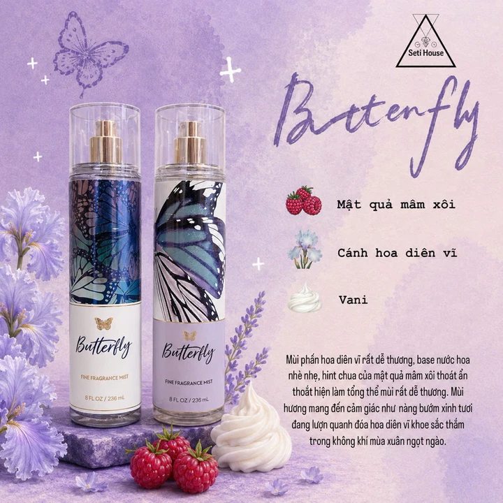 Body mist Bath And Body Works, xịt body mist nữ 236ML - Xịt thơm toàn thân đầy đủ mùi hot (AUTH) SWEETEST SONG