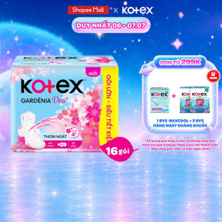 Combo 16 gói băng vệ sinh Gardenia Deo+ - Hoa Anh Đào siêu mỏng cánh 23cm 20 miếng