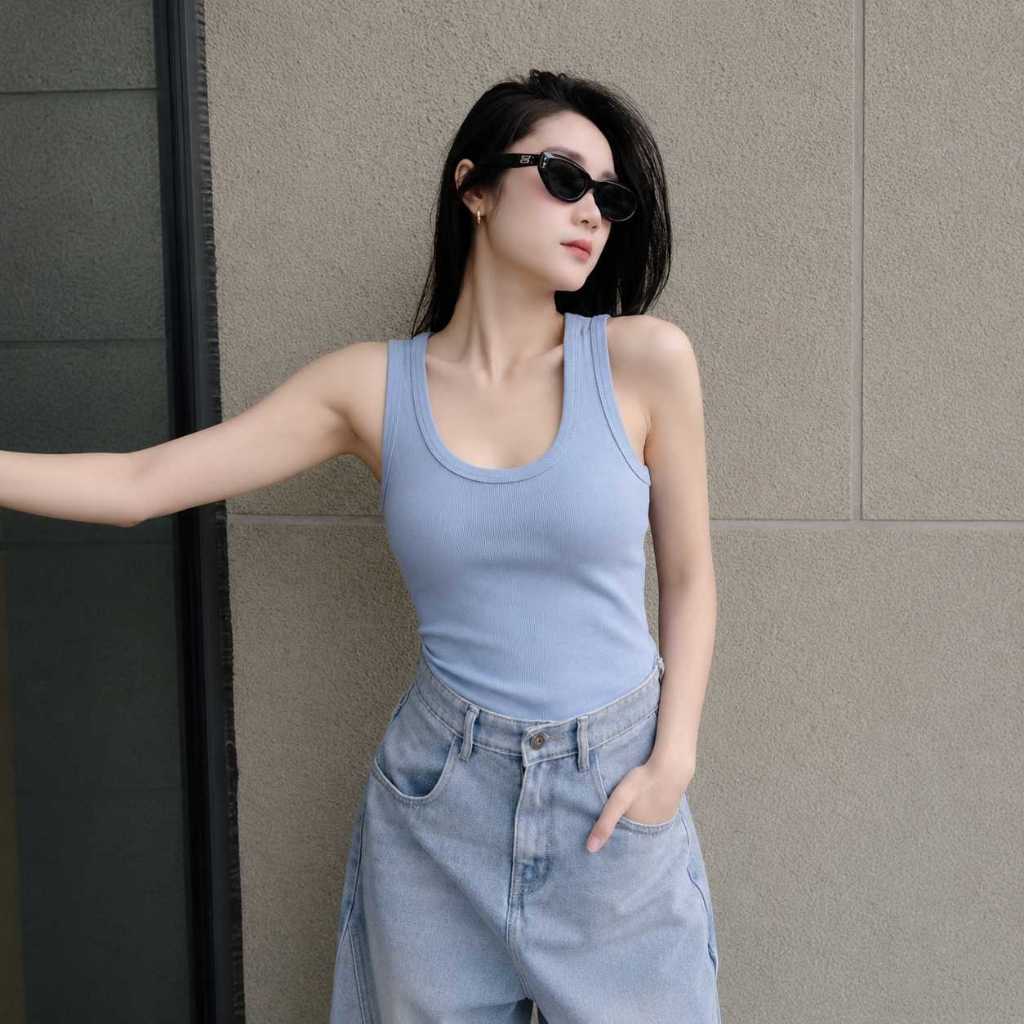 Combo 2 Áo Ba Lỗ Dây Bản To – Kèm Mút Ngực, Tank Top Nữ Tăm Cotton Mềm Mịn Co Giãn 4 Chiều | BigBuy360 - bigbuy360.vn