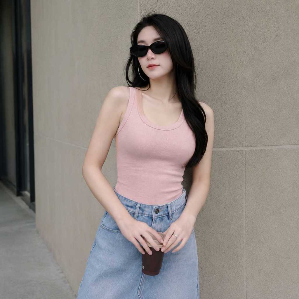 Combo 2 Áo Ba Lỗ Dây Bản To – Kèm Mút Ngực, Tank Top Nữ Tăm Cotton Mềm Mịn Co Giãn 4 Chiều | BigBuy360 - bigbuy360.vn