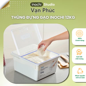 Thùng đựng gạo INOCHI chống ẩm mốc, oxi hóa, mùi hôi, thùng đựng thực phẩm sạch, kháng khuẩn.