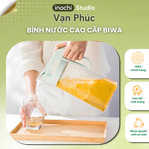 Bình nước 1.6L 2.1L inochi, bình chịu nhiệt 110 độ C, đựng nước lọc sang trọng, decor phòng khách