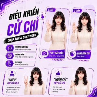 Gimbal AI VUASI Q185 Theo Dõi Khuôn Mặt Điều Khiển Thông Minh Quay 360° Tự Động , Mở Chân 1 Chạm