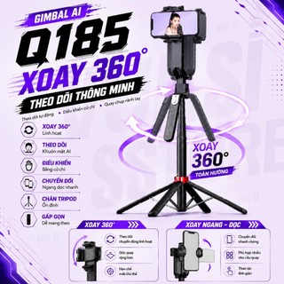 Gimbal AI VUASI Q185 Theo Dõi Khuôn Mặt Điều Khiển Thông Minh Quay 360° Tự Động , Mở Chân 1 Chạm