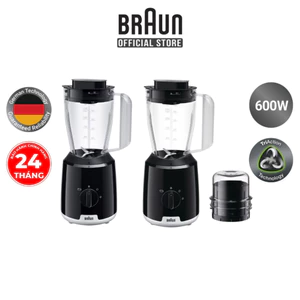 Máy xay sinh tố Braun công suất 600W với công nghệ Tri Action 4 chế độ xoay - Hàng chính hãng bảo hành 24 tháng