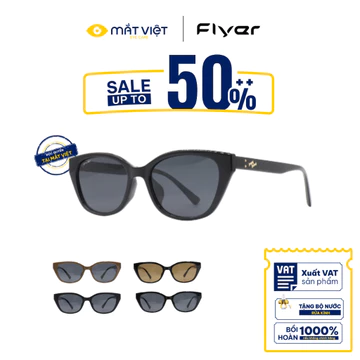 Kính Mát NỮ FLYER F61607 , Kính Mát Nhựa Cao Cấp, Kính Mát Thời Trang, Kính Mát Tròn, Mắt Kính Chính Hãng Mắt Việt