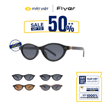 Kính Mát NỮ FLYER F61605 , Kính Mát Nhựa Cao Cấp, Kính Mát Thời Trang, Kính Mát Oval, Mắt Kính Chính Hãng Mắt Việt