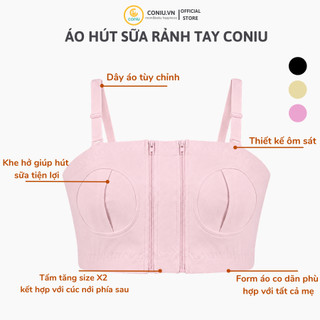 Áo Hút Sữa Rảnh Tay Coniu, Thiết Kế Công Thái Học, Freesize Phù Hợp Mọi Dáng Mẹ, Co Giãn 4 Chiều, Hút Sữa Êm Ái