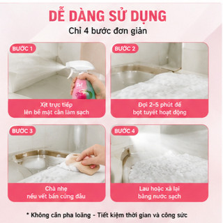 Chai Xịt Bọt Tuyết Vệ Sinh Bồn Cầu Đa Năng Aenb 1 chai 1 vòi 500g - Chai Xịt Thơm Toilet Tẩy Ố Vàng Kháng Khuẩn Nhà Tắm