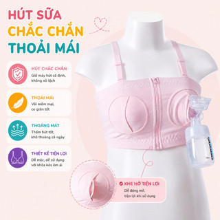 Áo Hút Sữa Rảnh Tay Coniu 100% Cotton Thoáng Mát, Mặc Hút Sữa Cho Mẹ.