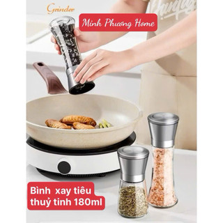 Bình xay tiêu thuỷ tinh [686], lọ xay tiêu thuỷ tinh