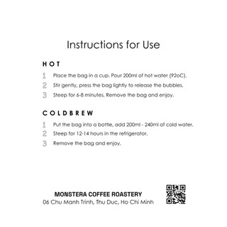 Cà phê túi nhúng - Monstera Blend