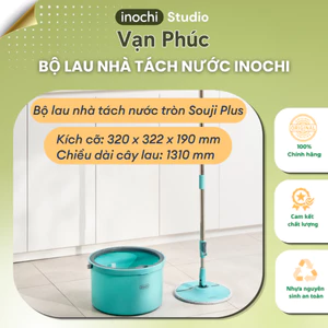 Bộ cây lau nhà tách nước Inochi, tách nước sạch, vắt khô ráo, lau sạch sẽ, đa năng