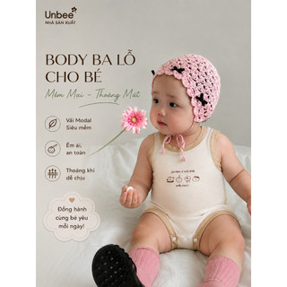 Bodychip mùa hè cho bé trai bé gái UNBEE chất tơ tằm thoáng mát - Bodysuit ba lỗ cho bé
