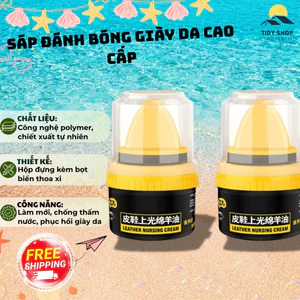 Sáp Đánh Bóng Giày Da Kèm Đầu Mút, TIDY SHOP, Kem Dưỡng Giày Da, Xi Lau Giày Da, Dụng Cụ Chăm Sóc Giày Da