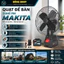 Quạt Tích Điện Lồng Sắt, Cánh Sắt MaKiTa Kích Thước 8 Inch, Quạt Để Bàn Công Suất Lớn 2 Chế Độ Gió Siêu Mát, Bền Bỉ