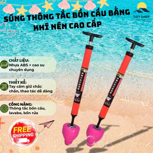 Súng Thông Tắc Bồn Cầu Bằng Khí Nén, TIDY SHOP, Dụng Cụ Thông Cống Lavabo, Cây Thông Tắc Bồn Rửa Đa Năng