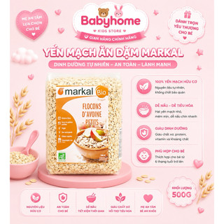 Yến mạch cán mỏng hữu cơ Markal 500g, sản phẩm dinh dưỡng tuyệt vời cho sức khỏe!