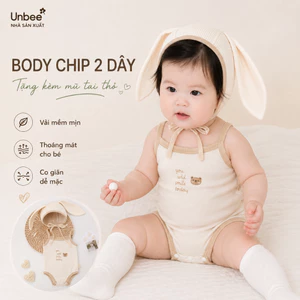 Body chip 2 dây tặng kèm mũ Unbee size 3M-12M QA220