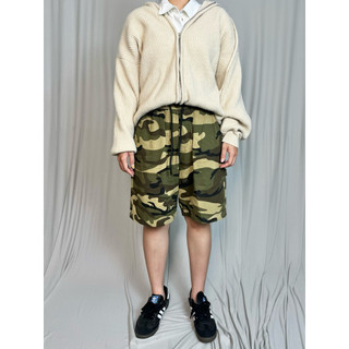 Quần Short Nam Họa Tiết Camo Chất Kaki Lưng Thun Form Rộng Basic Streetwear ModMen