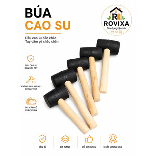 Búa Cao Su Cán Gỗ Đóng Gạch Lát Sàn Gõ Gạch Lắp Đặt Nội Thất Không Làm Trầy Bề Mặt