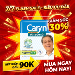 TÃ DÁN NGƯỜI LỚN CARYN SIÊU THẤM BẢO VỆ DA – SIZE XL (10 MIẾNG)