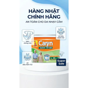 TÃ QUẦN CARYN TIẾT KIỆM SIZE L10 (10 MIẾNG) - GIẢI PHÁP KINH TẾ CHO NGƯỜI CAO TUỔI