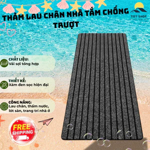 Thảm Sọc Thấm Nước Đặt Cửa Phòng Tắm, TIDY SHOP, Miếng Lót Sàn Lavabo Chống Xê Dịch, Thảm Dài Cho Nhà Bếp Phòng Giặt